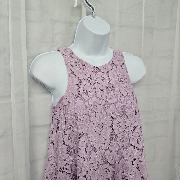 Altar'd State Lavender Lace Floral Tunic Tank Boho Coquette XS - Picture 3 of 11